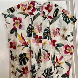 Zara short sleeved floral top size Large